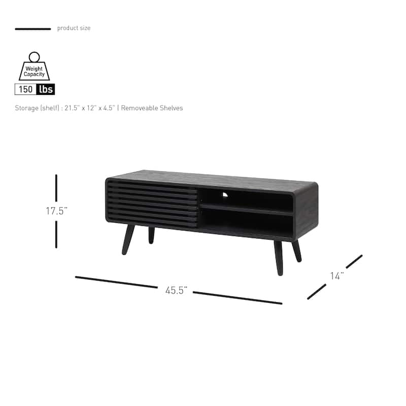 NPD Furniture Wilson 46 Inch KD Slat Low TV Stand