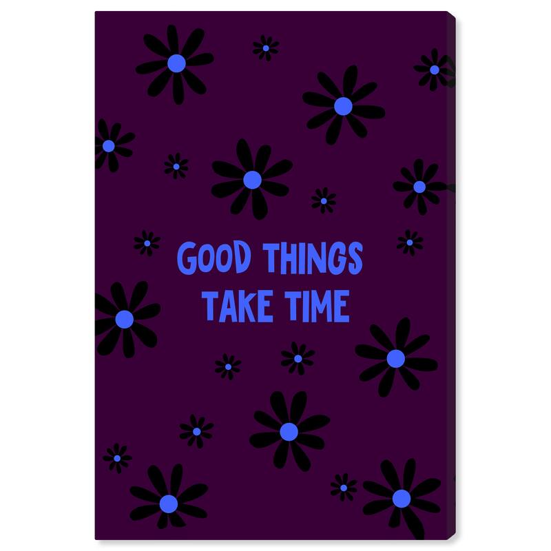 Wynwood Studio Canvas Floral and Botanical It Takes Time Green and Pastel Green Modern & Contemporary Wall Art Canvas Print