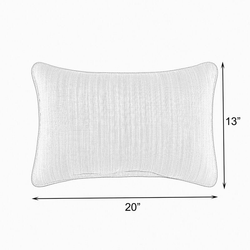Sorra Home Pensacola Multi Outdoor/Indoor Corded Pillow Set of Two 18in x 12in x 6in