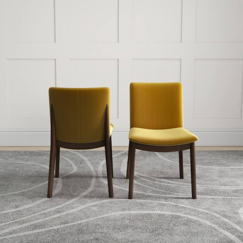 Vermont Mid-Century Modern Fabric Dining Chair (Set of 2)