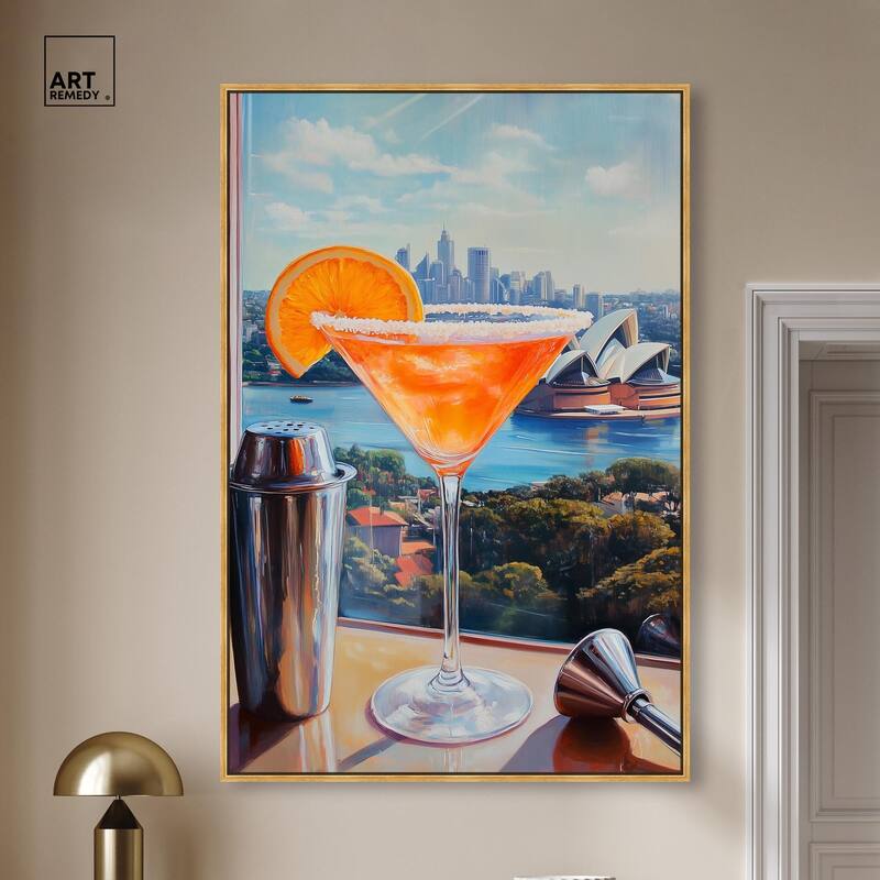Classy Drink in Australia Canvas by Art Remedy