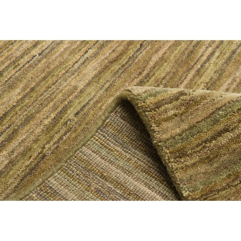ECARPETGALLERY Hand Loomed Kashkuli Gabbeh Olive Wool Rug - 3'0 x 4'8