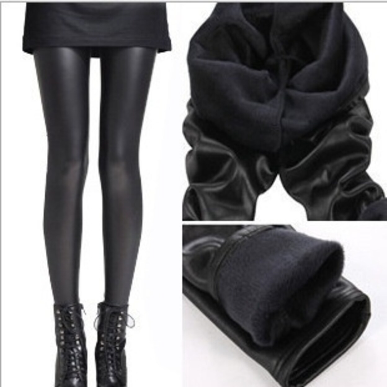 Shop Size Leather Layer Thick Cashmere Is Not Inverted Skinny Leggings Warm Beaver Leather Leggings Free
