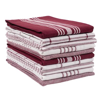 Soho Poly Cotton Kitchen Towels, Set of 10