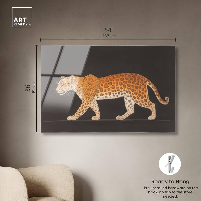 Golden Leopard Acrylic by Art Remedy, Ready to Hang