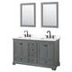 Option Dark Gray / White Quartz Top / Matte Black