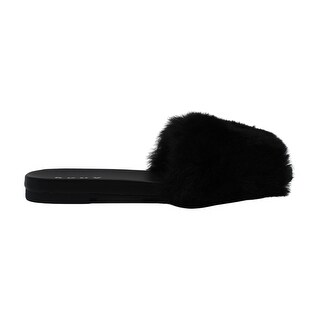 dkny fur slides