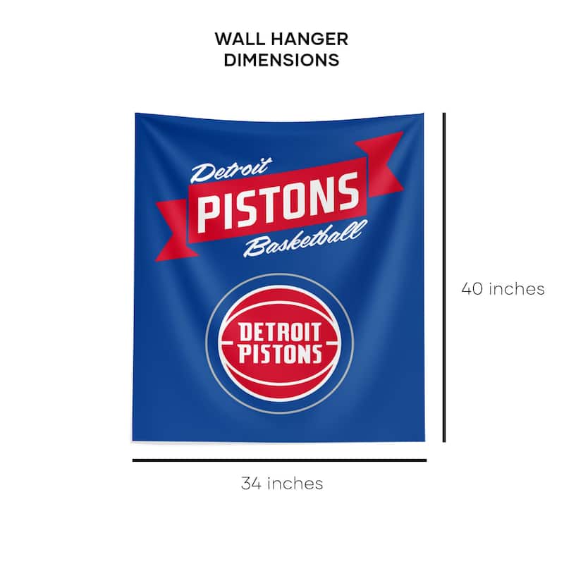 NBA Premium Pistons Printed Wall Hanging - 34"x40"
