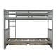 preview thumbnail 12 of 16, American Classic Traditional Style Twin-over-Twin Bunk Bed with Ladders and Two Storage Drawers