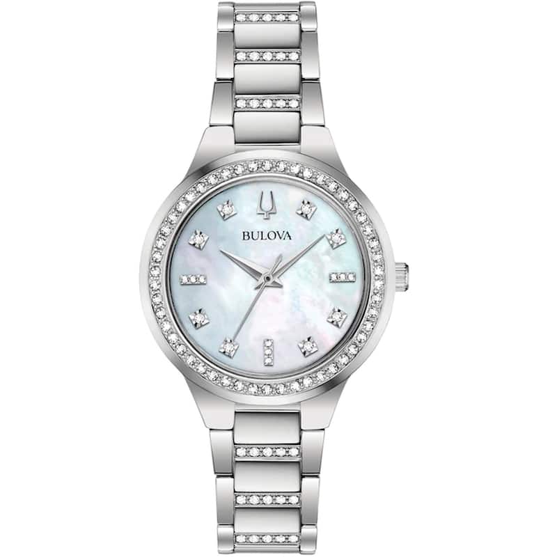 Bulova Women's Crystals Mother of pearl Dial Watch - 96X147 - Mother of pearl - One Size
