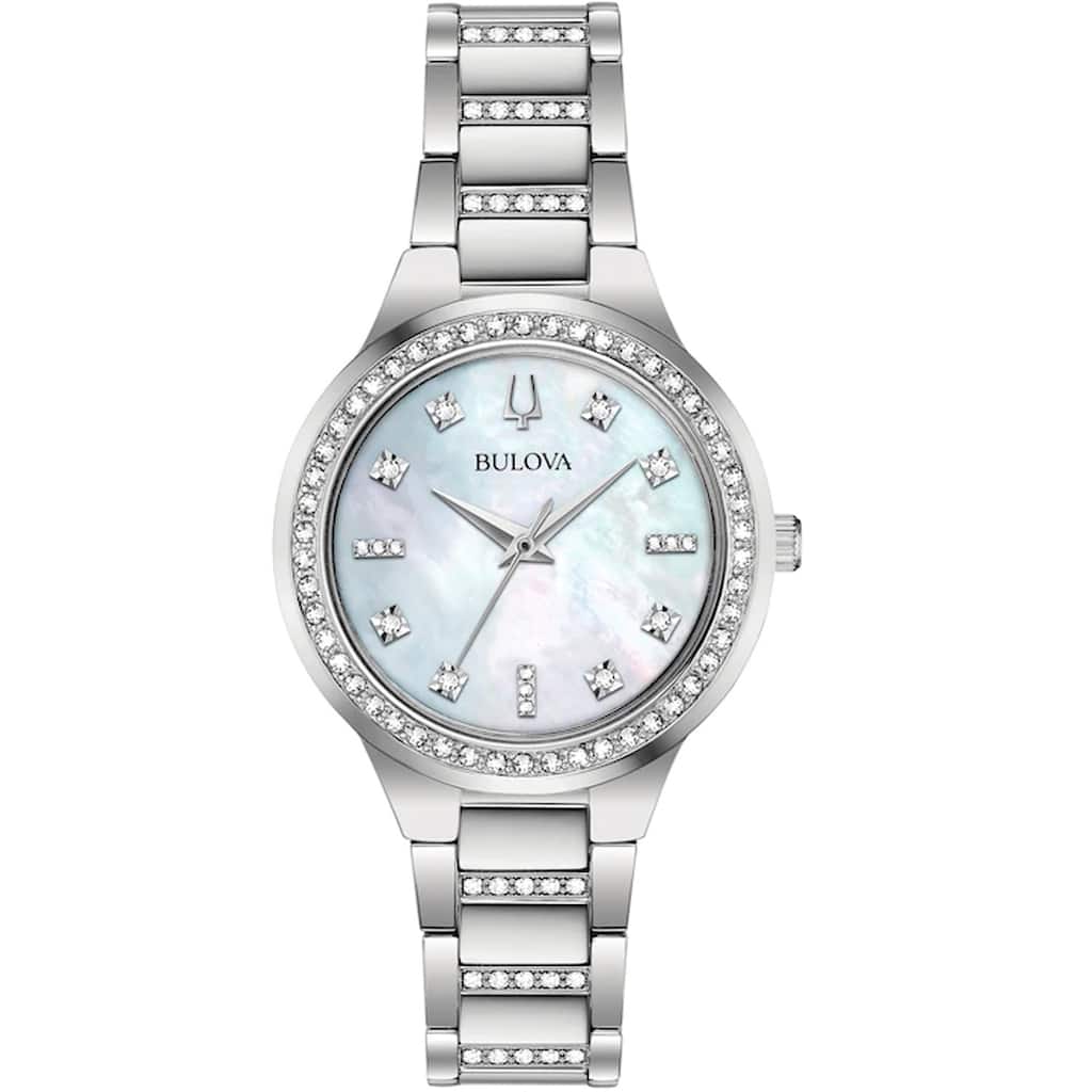 Bulova Women's Crystals Mother of pearl Dial Watch - 96X147 - Mother of pearl - One Size