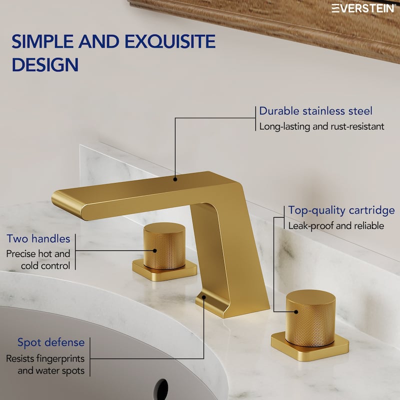 2 Pack, 3 Hole Widespread Bathtub Faucet with High Flow Waterfall Spout