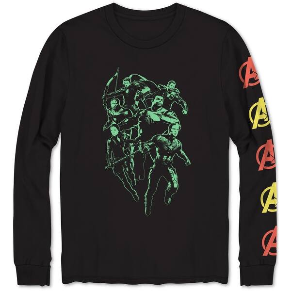 Shop Marvel Mens Avengers Flame T Shirt Graphic Cotton Black Overstock 31453903