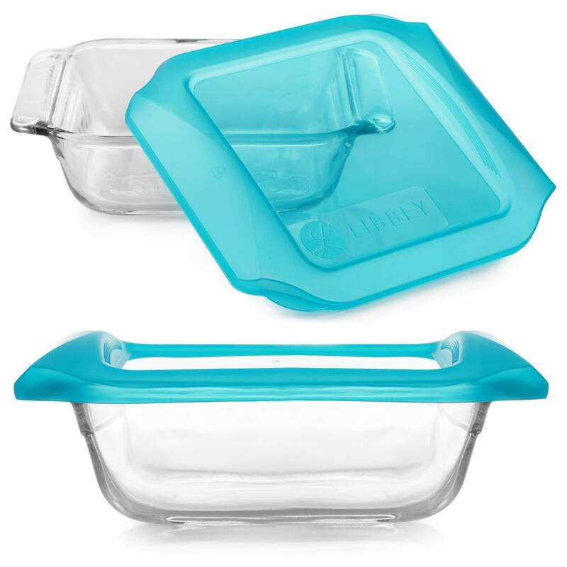 Libbey Bakers Premium 8x8 Inch Glass Baking Dish Set of 2 with Lids