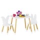 preview thumbnail 6 of 8, Kids Table with 2 Chairs Set 17.5"H for Boys, Girls,White Cream/Off-White