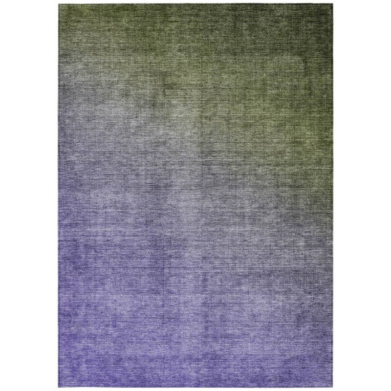Falo Ombre Weather Resistant Classic Meets Modern Round Outdoor Rug