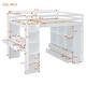preview thumbnail 3 of 16, Storage Loft Bed with Shelves, Drawers, Writing Desk and Led Light, Full Size