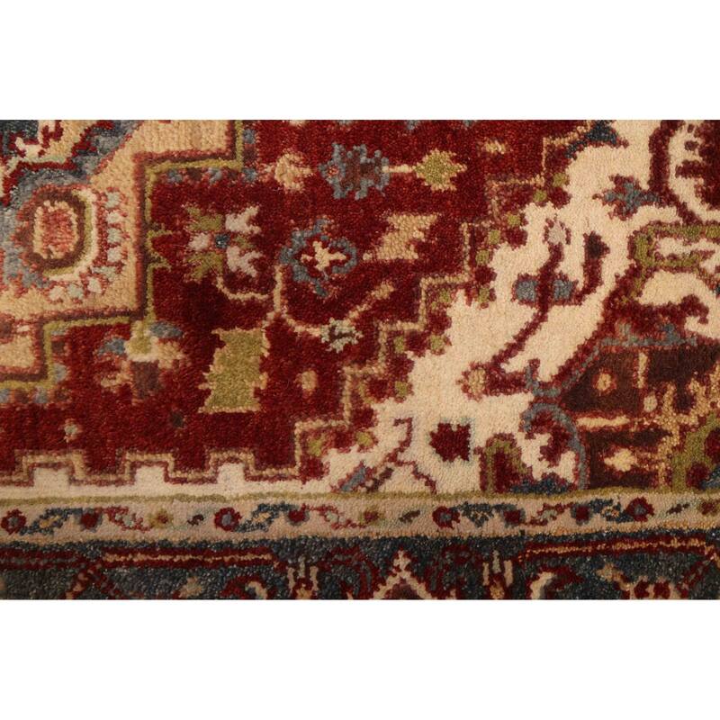 ECARPETGALLERY Hand-knotted Serapi Heritage Dark Red Wool Rug - 3'11 x 6'0