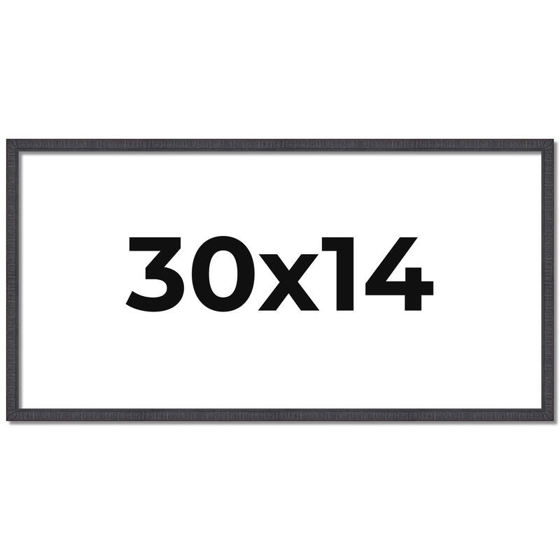 30x14 Frame Brown Solid Wood Picture Frame - Complete Modern Photo