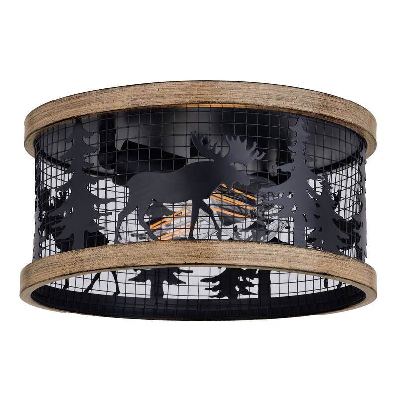 Vaxcel Lighting C0307 2 Light 12" Wide Flush Mount Drum Ceiling