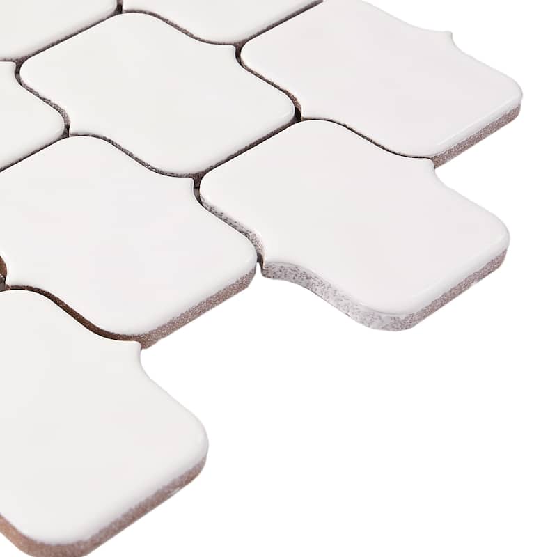 Modern Arabesque Glossy Porcelain Mosaic Tile