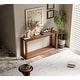 preview thumbnail 6 of 11, GDFStudio - 60-Inch Veneer Modern Wooden Console Table with Distressed Finish and Open Storage