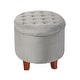 preview thumbnail 85 of 110, Carson Carrington Hare Button-tufted Round Storage Ottoman