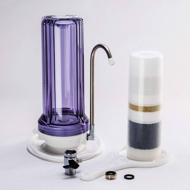 iSpring CT10-CL Countertop Multi Filtration Drinking Water Filter Dispenser - Clear