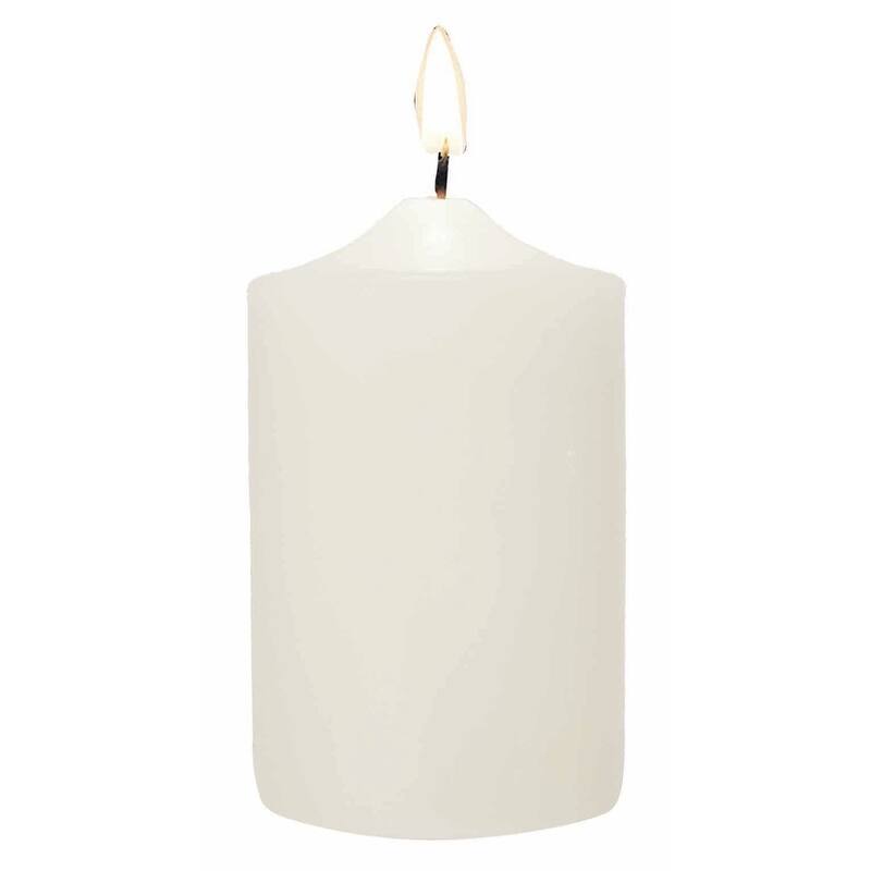8" White Pillar Candle
