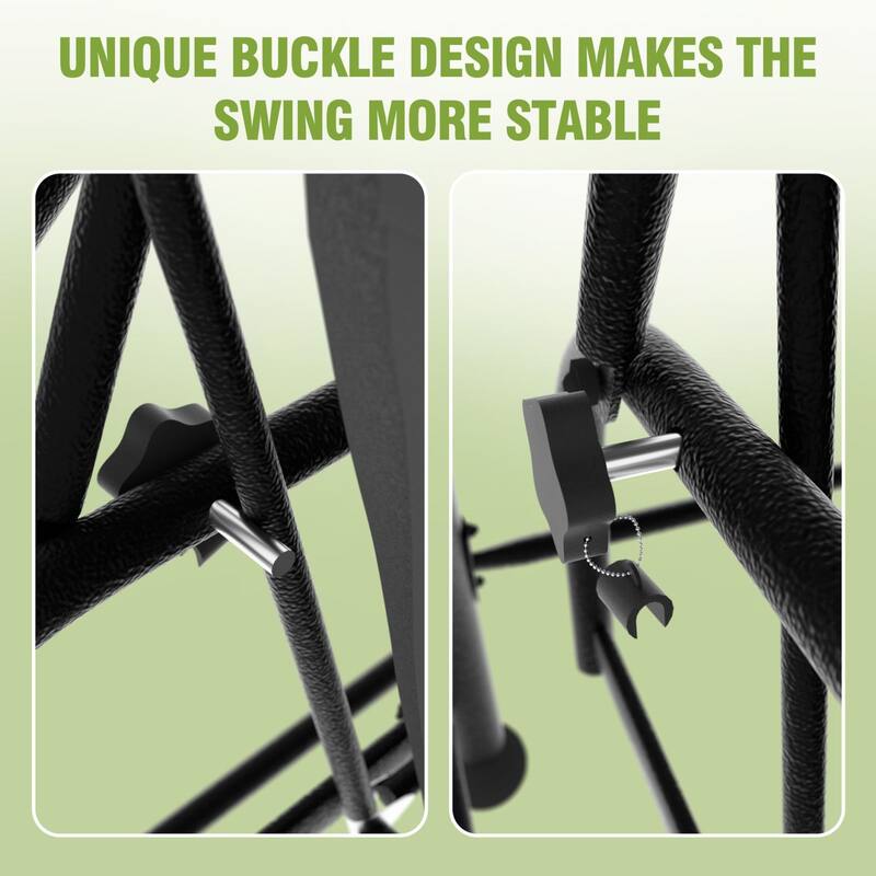 VEIKOUS Outdoor 3-Person Patio Porch Swing with Adjustable Canopy and Cushions