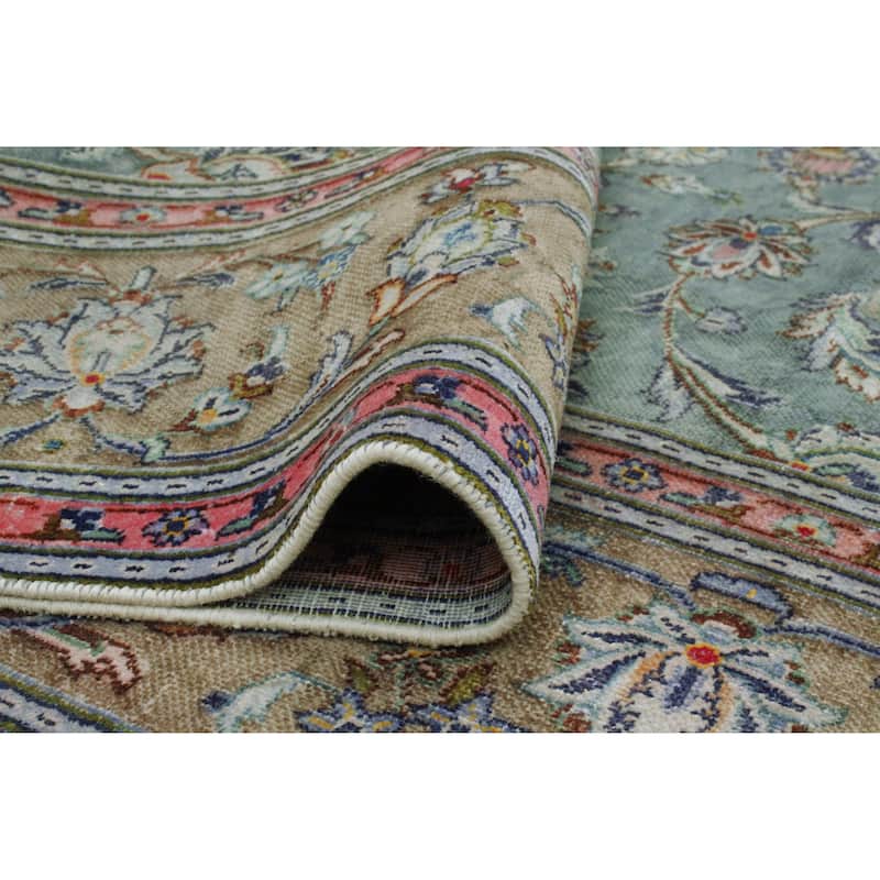 Vintage Distressed Wale Grey/Brown Rug - 6'9" x 10'2"