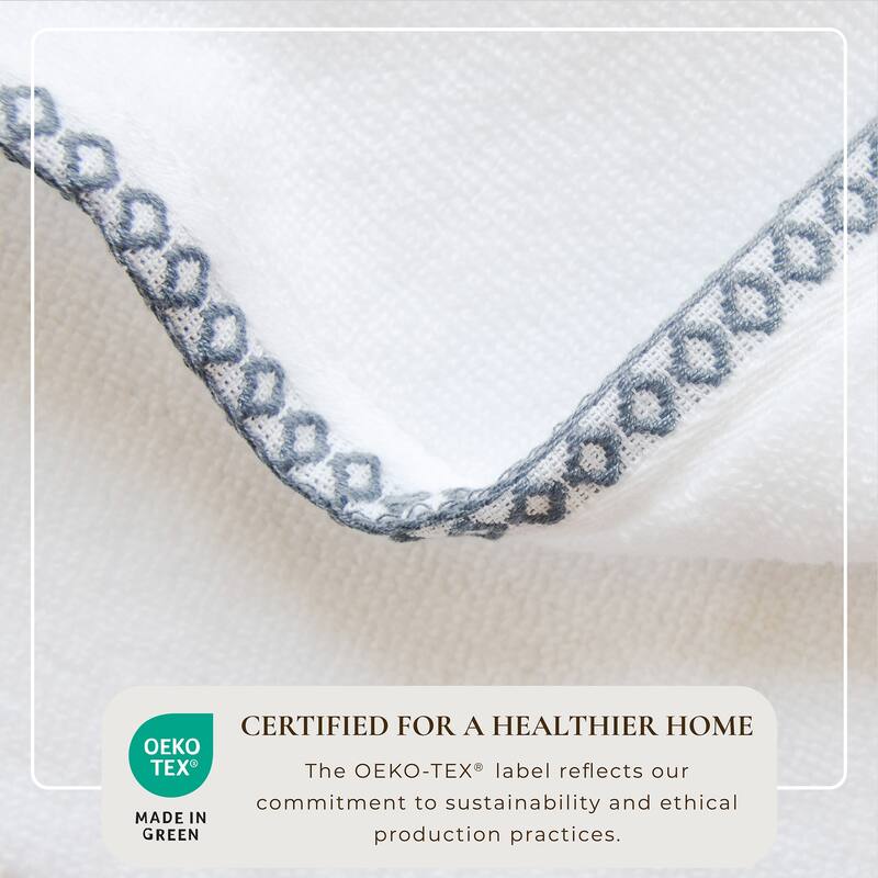 Linery & Co. Quick-Dry Cotton and Decorative Border Towel Set