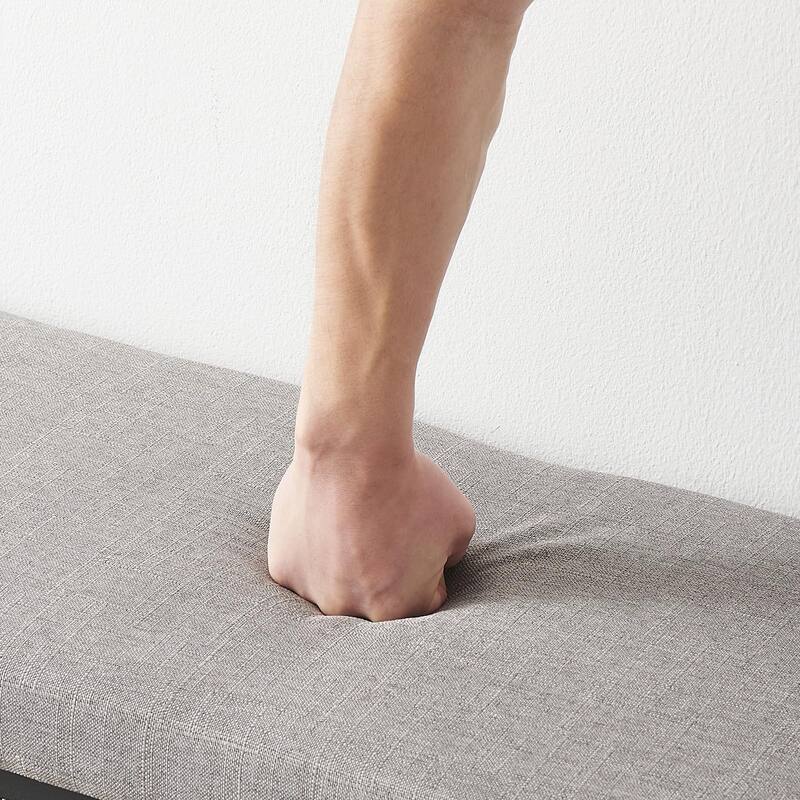 Shoe Storage Bench with Padded Seat, Shoe Rack Bench for Entryway, Shoe Storage Shelf with Metal Frame - 39.3x12.6x18.9in