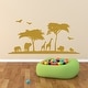 preview thumbnail 12 of 15, Safari Nursery Wall Decal Nature Wall Decor. 22 tall x 46 wide inches - Gold