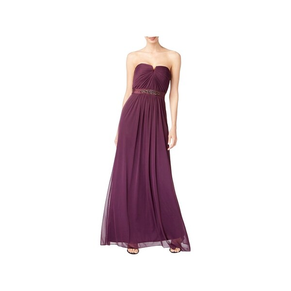 Adrianna Papell Womens Formal Dress Strapless Special Occasion