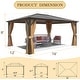 preview thumbnail 13 of 133, EROMMY Hardtop Gazebo,Outdoor Pergola with Double Roof & Netting & Curtains,Heavy Duty Canopy for Patio, Backyard, Pool party