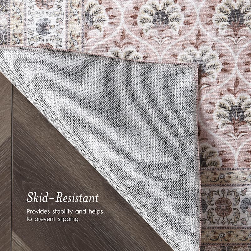 Laura Ashley Imagine Printed Chenille Washable Non-Slip Rugs