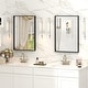 preview thumbnail 21 of 78, Extra Large Metal Frame Wall Mirror Black Tempered Glass for Bathroom