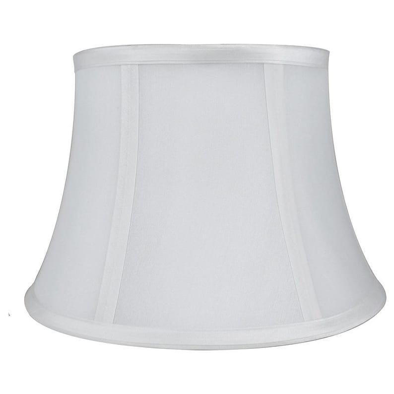 Faux Silk Bell Lamp Shade, 7" Top, 10" Bottom, 7" Slant - Single - Off White