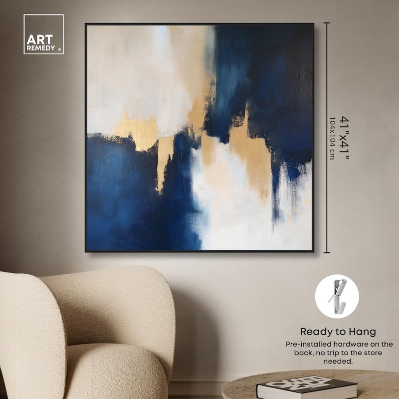 Indigo Aurelian Canvas by Art Remedy