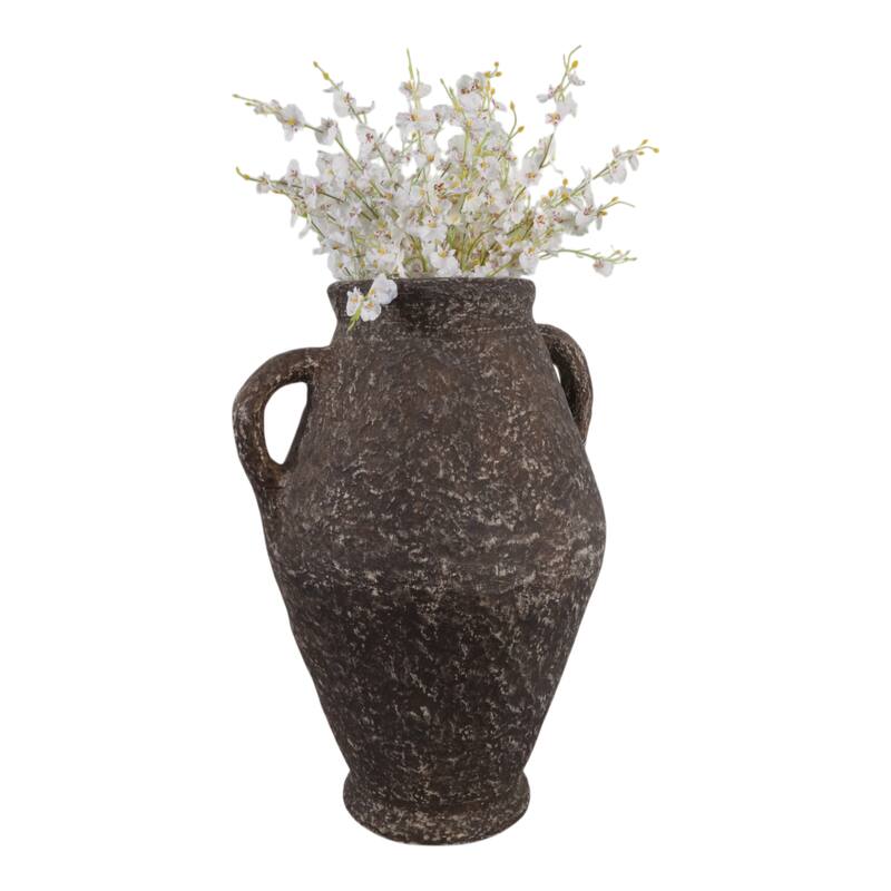 Pottery Paper Mache Vase Casual Mixed Material Handcrafted