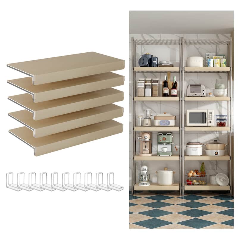 24 in 5 Pcs Wire Shelf Covers Foamed PVC Wire Rack Covers for Removable Closet (Not Wood) Pantry Shelves for Cabinet Bathroom