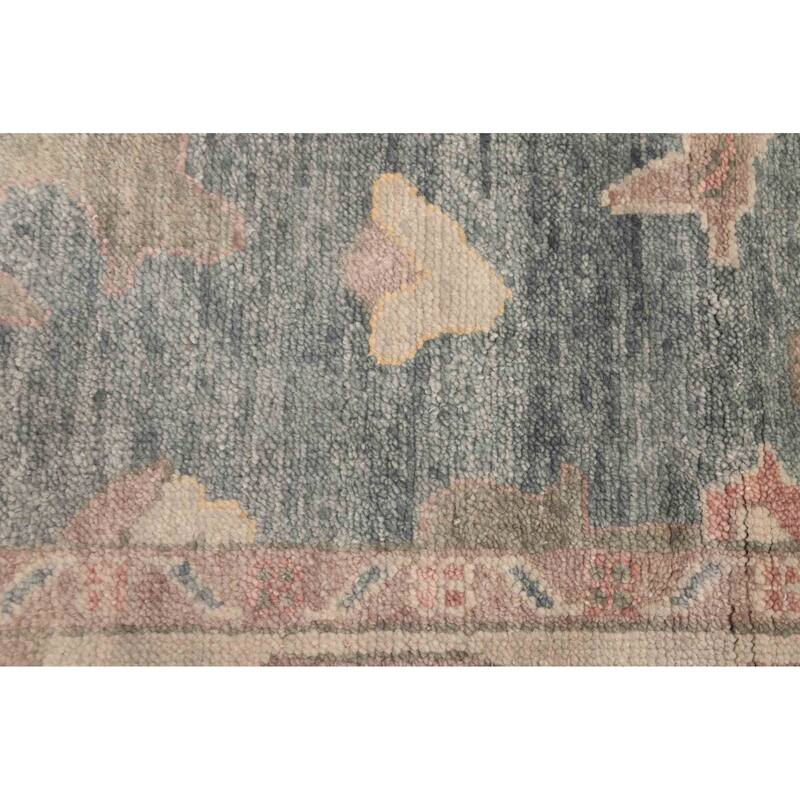 ECARPETGALLERY Hand-knotted Modern Oushak Dark Teal Wool Rug - 8'11 x 11'9