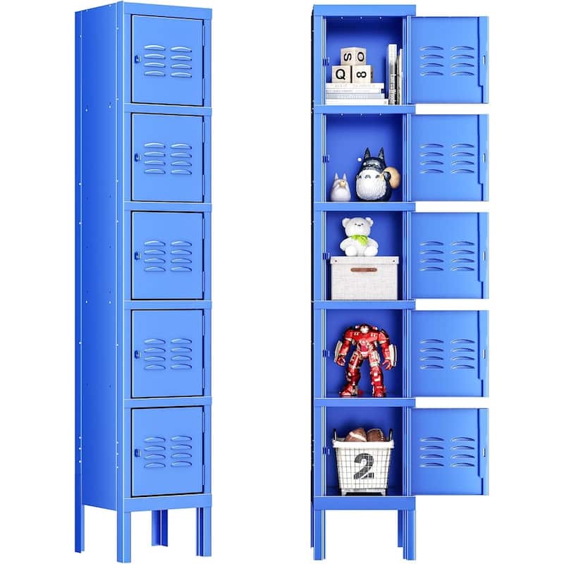 3 Door/5 Door Metal Lockers Storage Cabinet for School Office Gym Metal Storage