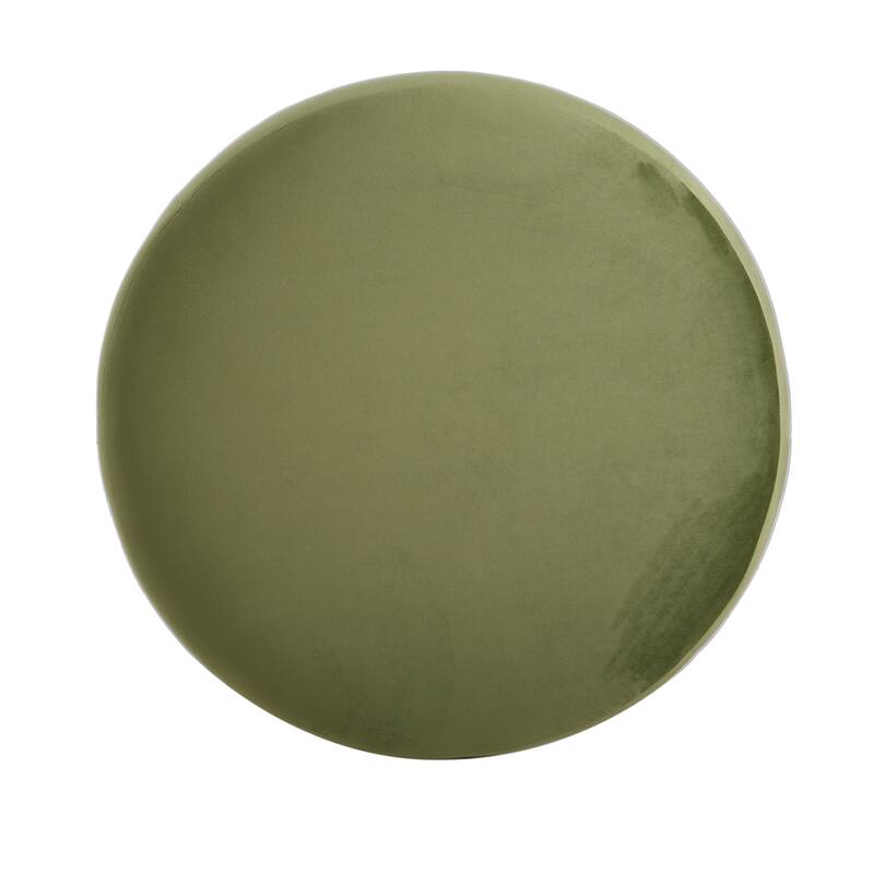 Upholstered Round Ottoman,PU Leather