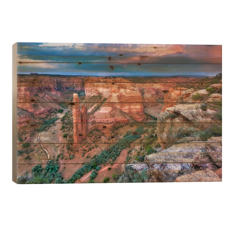 Canyon View VIII Print On Wood by David Drost - Multi-Color - 26x40x1.5