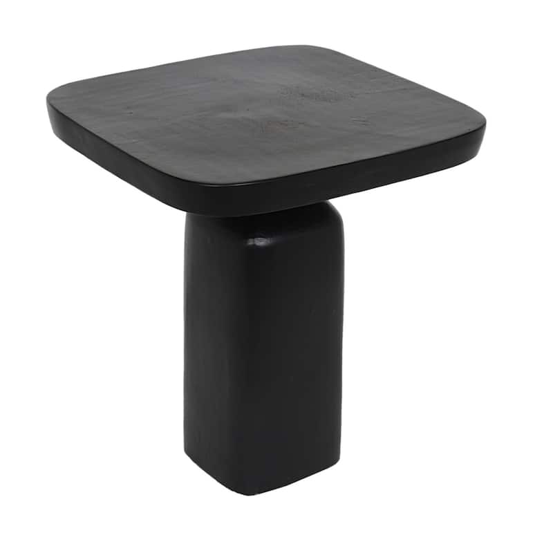 Square Outdoor Side Table - 20" - Matte Black