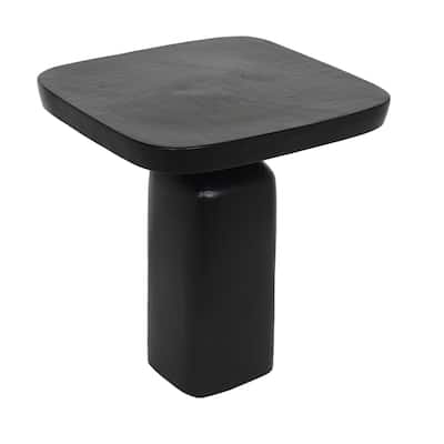 Square Outdoor Side Table - 20" - Matte Black
