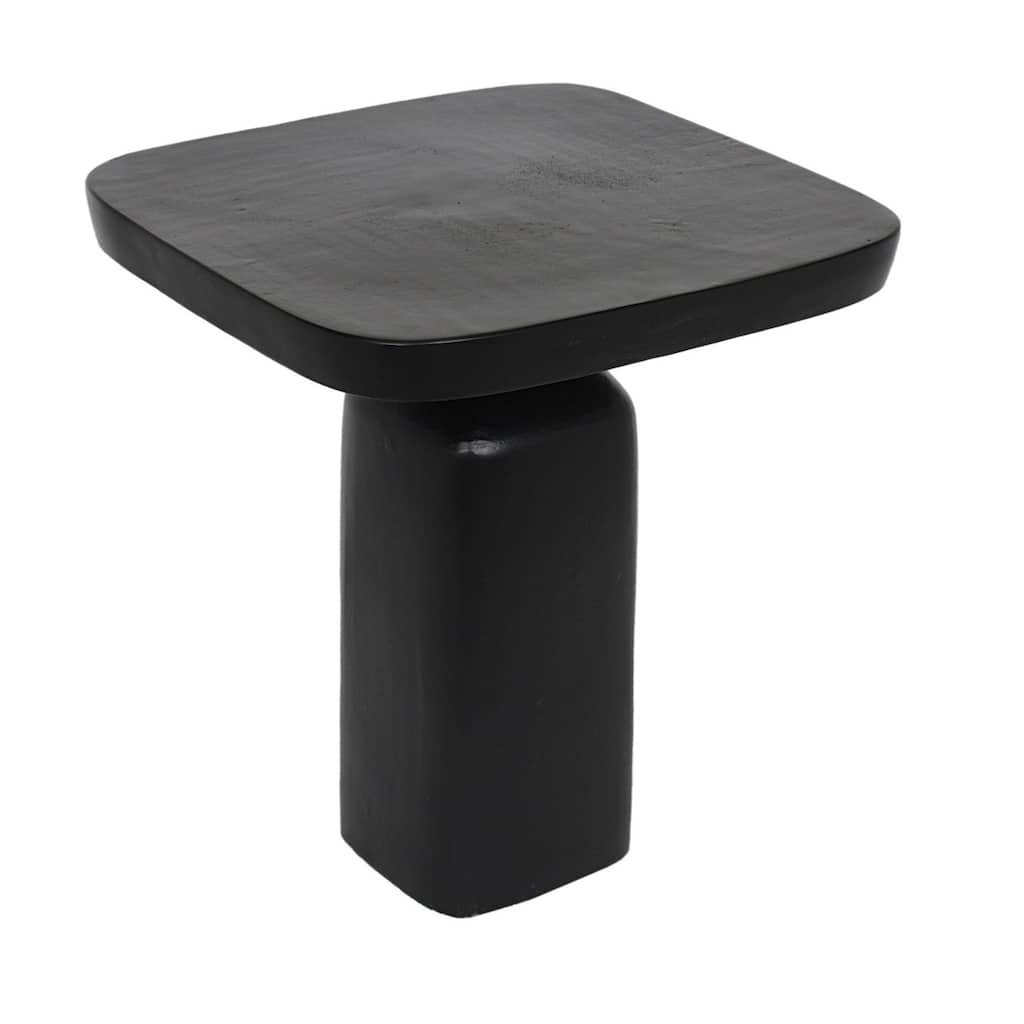 Square Outdoor Side Table - 20" - Matte Black