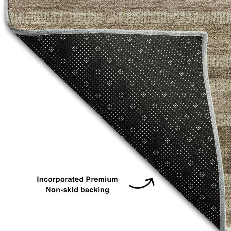 Premium Washable Super Soft Modern Cabana Stripe Mayfield Rug